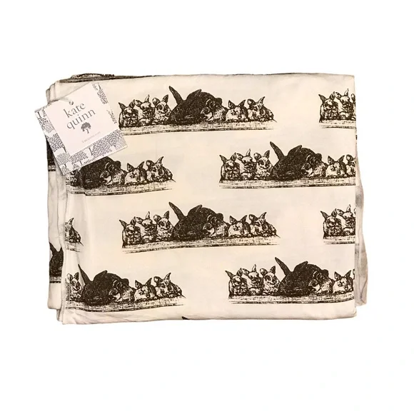 🆕 Vintage Kate Quinn Bamboo Bunny Family Swaddle - Picture 1 of 1